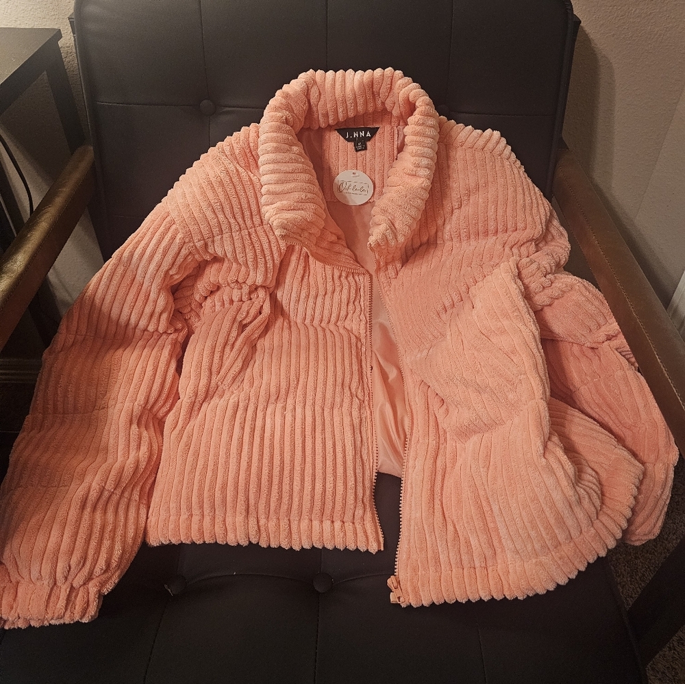 Pink Puffy Cropped Jacket